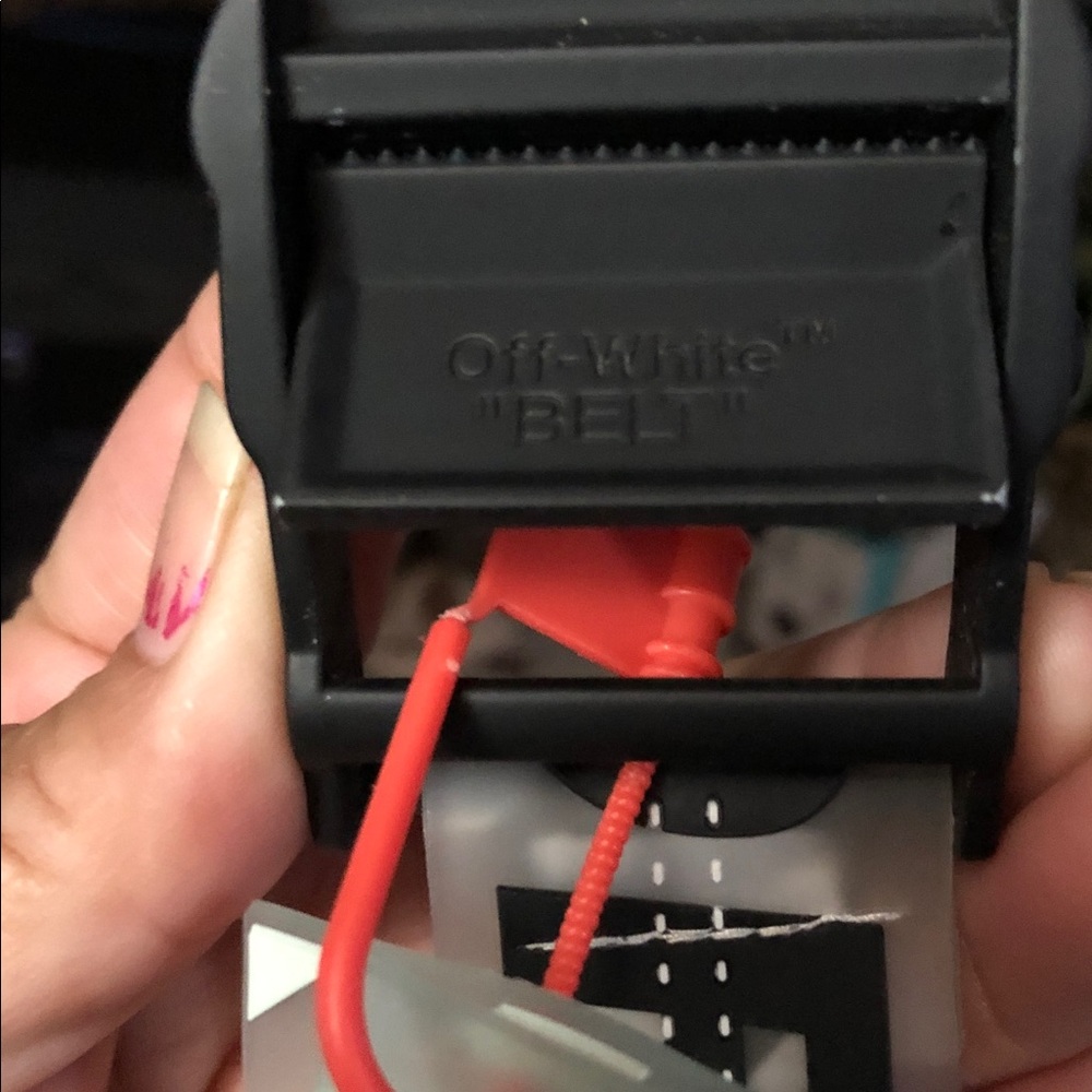 Off-White Black and Red Belt